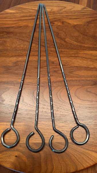 Stainless Steel Skewers with a Reverse Twist