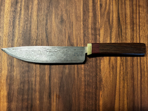 7 inch "Snowmageddon" tire-chain Damascus Knife